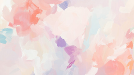 Pastel Abstract Acrylic Paint Strokes Wallpaper with Textured Brush Details and Soft Color Palette
