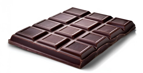Obraz premium Dark Chocolate Blocks on white background