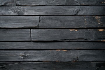 Obraz premium Dark wooden planks arranged uniformly on a textured surface