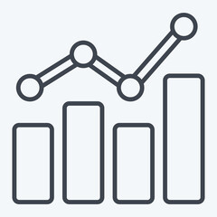 Icon Benchmarking. related to Business Analysis symbol. line style. simple design editable