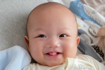 portrait of a baby smile