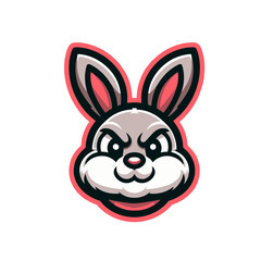 Obraz premium Rabbit mascot character isolated vector illustration