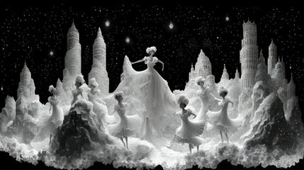 Highly detailed outline of the Sydney Mardi Gras parade, with dancers and floats creating peaks of celebration and valleys of love.