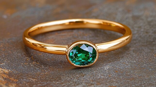 Elegant Emerald Toe Ring with Simple Design
