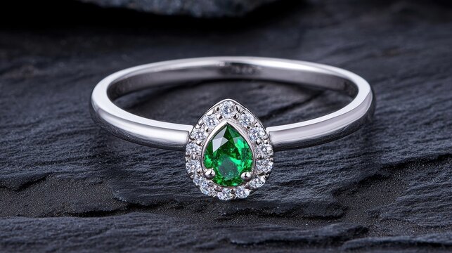 Elegant Emerald Toe Ring with Simple Design