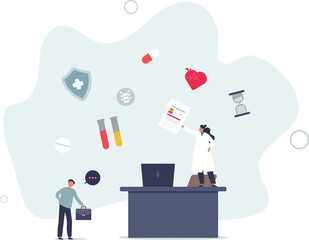 Nutritional supplements and healthy pills with vitamins.Natural pharmaceutical drug with amino acids, microelements and antioxidants.flat characters.