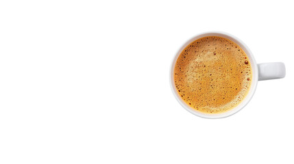 Fototapeta premium Coffee cup with froth on a white isolate background.