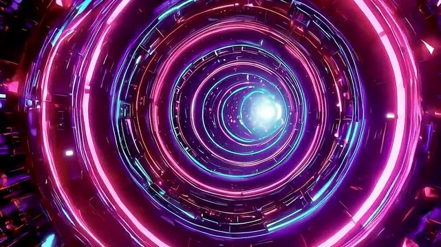 a glowing blua glowing blue and pink spirale and pink spiral