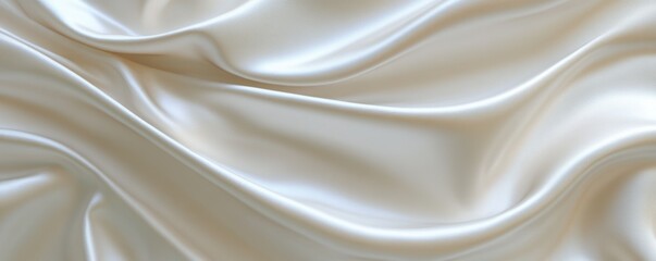 Obraz premium A close-up of smooth, flowing silk fabric with a soft sheen and gentle folds.