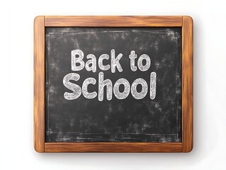 Fototapeta premium Wooden blackboard with the inscription Back to school