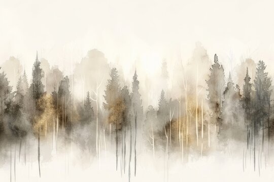 Forest watercolor background backgrounds landscape outdoors.