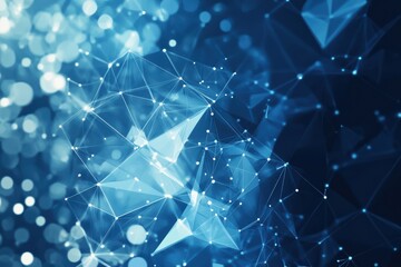 Technology Concept Background in Abstract Blue Style.