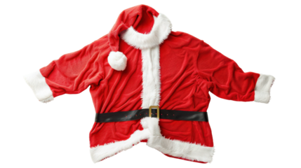 Santa Claus costume on white isolated background