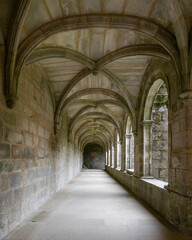 Fototapeta premium Claustro del Monasterio de Armenteira, en Meis (Galicia, España)
