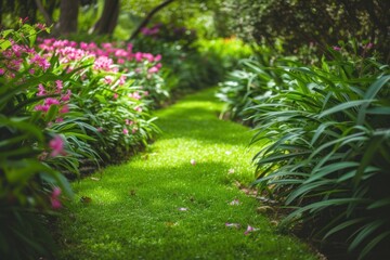 Obraz premium Family garden outdoors backyard woodland.