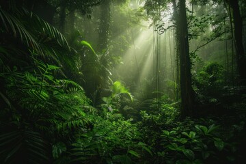 Obraz premium Rainforest in Thailand vegetation outdoors woodland.