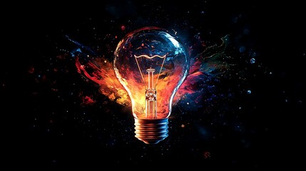 Illuminate ideas with vibrant light bulb