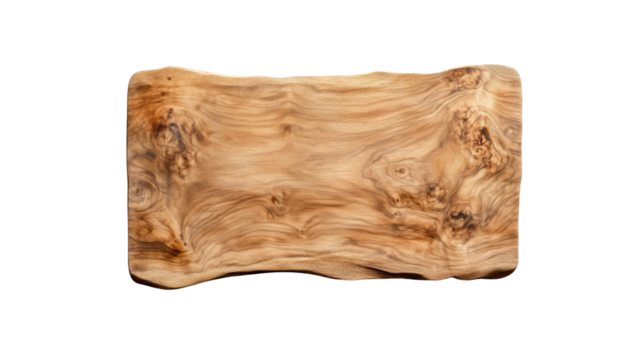 wooden sign on a transparent background, highlighting the natural texture and grain of the wood