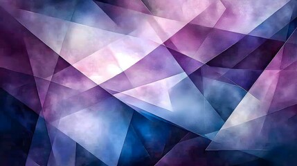 Mesmerizing Geometric Abstract Design in Vibrant Shades of Purple and Blue