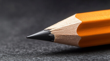 Obraz premium Sharpened pencil stub, symbolizing perseverance and dedication