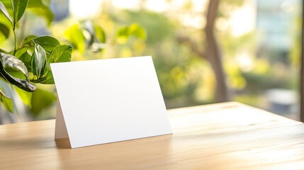 Blank White Desktop Calendar with Bokeh Background