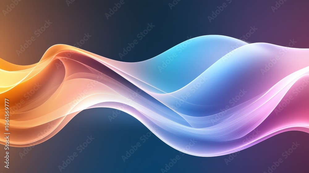 Poster abstract rainbow background with blended colors, creating a smooth and uplifting visual experience.