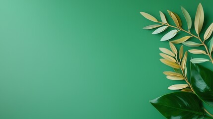 Fototapeta premium Clean, solid green background with a rich, even tone, perfect for minimalistic and professional layouts.