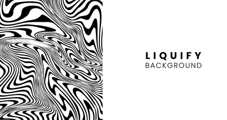Black Lines Poster Template Trendy abstract wavy backgrounds Seamless striped patterns