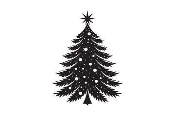 Christmas tree silhouette vector illustration, Christmas tree silhouette Bundle, Christmas tree silhouette PNG