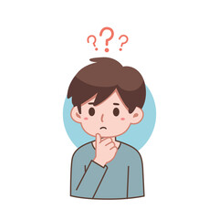 Cute boy cartoon Character in Flat Vector Style