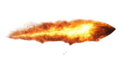 burning ball isolated on white background