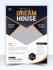 Real estate house property flyer poster template