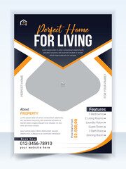 Real estate house property flyer poster template