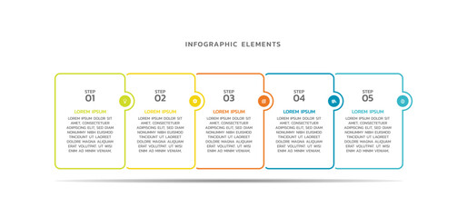 Business infographic template colorful design