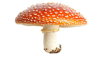 Amanita muscaria mushroom, no background