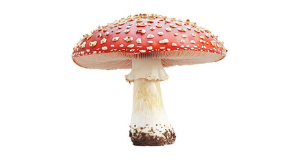 Amanita muscaria mushroom, no background