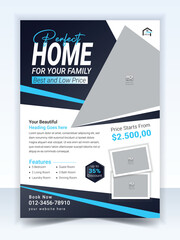 Real estate house property flyer poster template