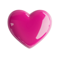 Pink heart isolated on the background. Heart clipart on a transparent background. Generative AI.