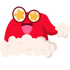 Noel Hat Excited Face Cartoon