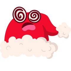Noel Hat Dizzy Face Cartoon
