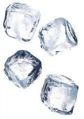 Obraz premium Four flying ice cubes accessories accessory gemstone.
