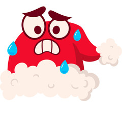 Noel Hat Nervous Face Cartoon