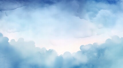 Obraz premium Soft Blue Watercolor Gradient Background