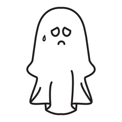 sad haloween ghost