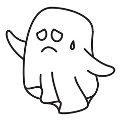 sad haloween ghost