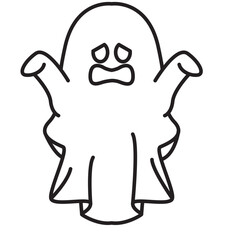 sad haloween ghost
