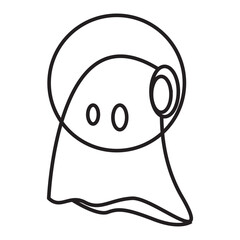 cute alien ghost icon