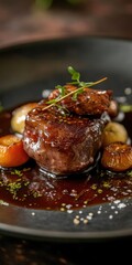 Fine Dining Delight: Succulent Pork Cheek in Pedro Ximenez Reduction