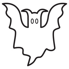 Bat ghost Gliph Icon