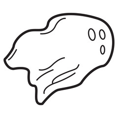 scary halloween ghost icon 